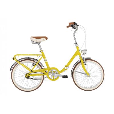 Bicicletta pieghevole 20" 1v acciaio giallo limone