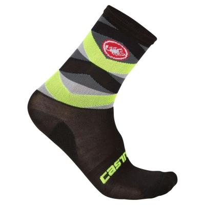 Calze ciclismo Fatto Sock Black/Yellow Fluo - taglia 2XL