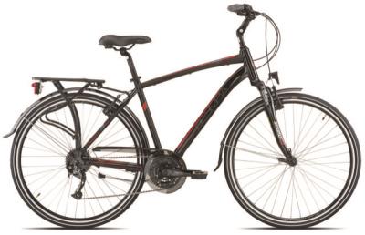 City Bike Uomo “City Go” 24S  Alluminio Nero/Rosso
