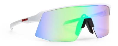 Occhiale Ciclismo Roubaix Matt White Green Demon